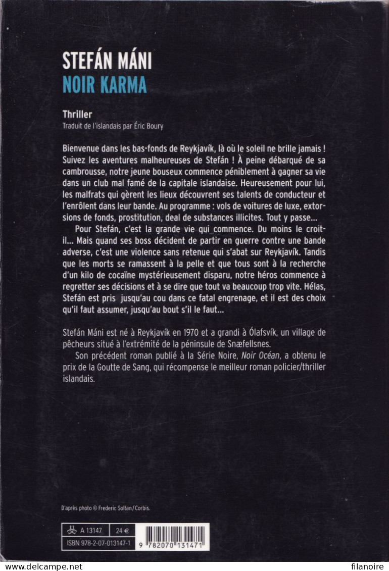 Stefan MANI Noir Karma Série Noire Grand Format (EO, 02/2012) - Série Noire