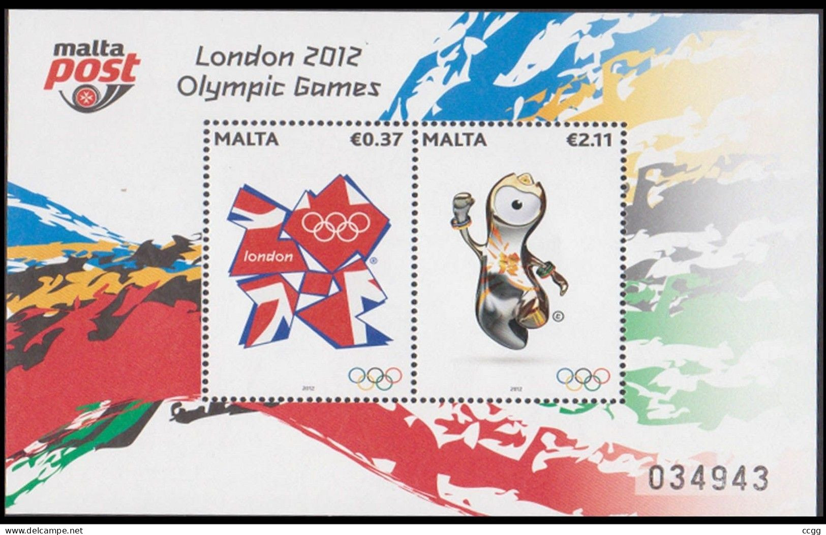 Olympische Spelen 2012 , Malta - Blok  Postfris - Summer 2012: London