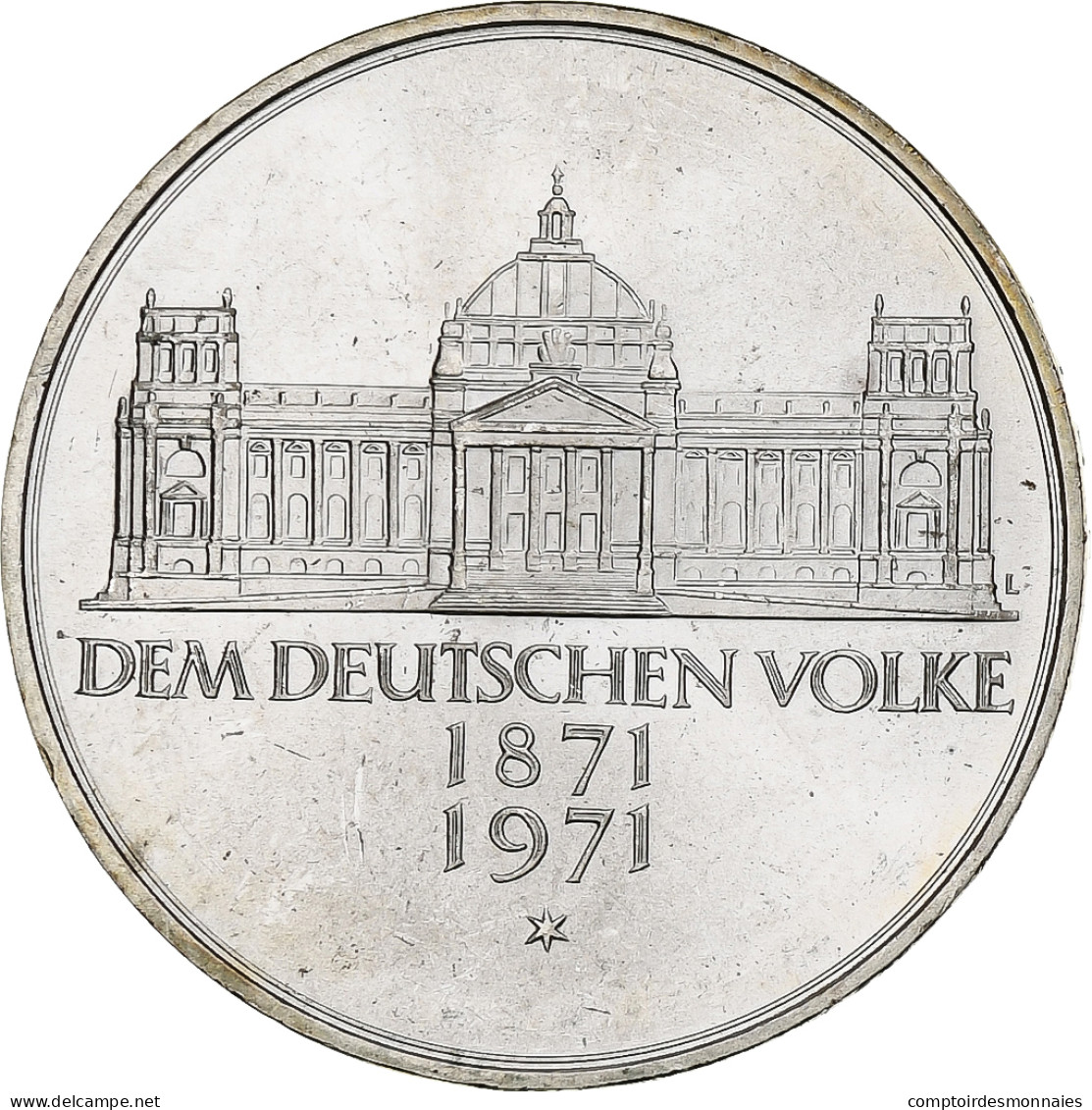 Monnaie, République Fédérale Allemande, 5 Mark, 1971, Karlsruhe, Germany - 5 Marchi