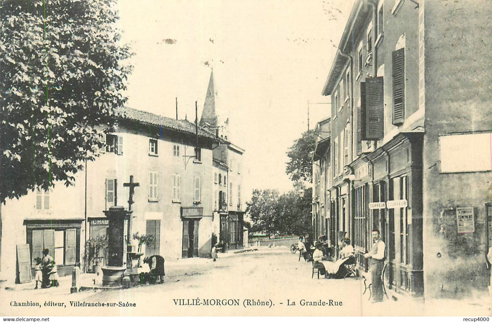 69 VILLIE MORGON  La Grande Rue    2 Scans - Villie Morgon