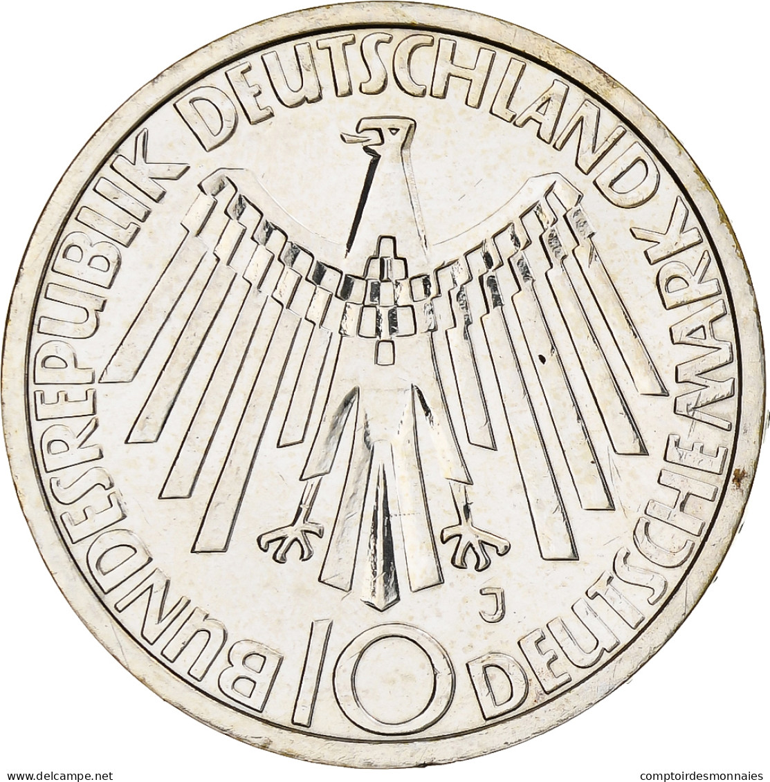 République Fédérale Allemande, 10 Mark, 1972, Hambourg, Argent, SUP, KM:130 - Altri & Non Classificati