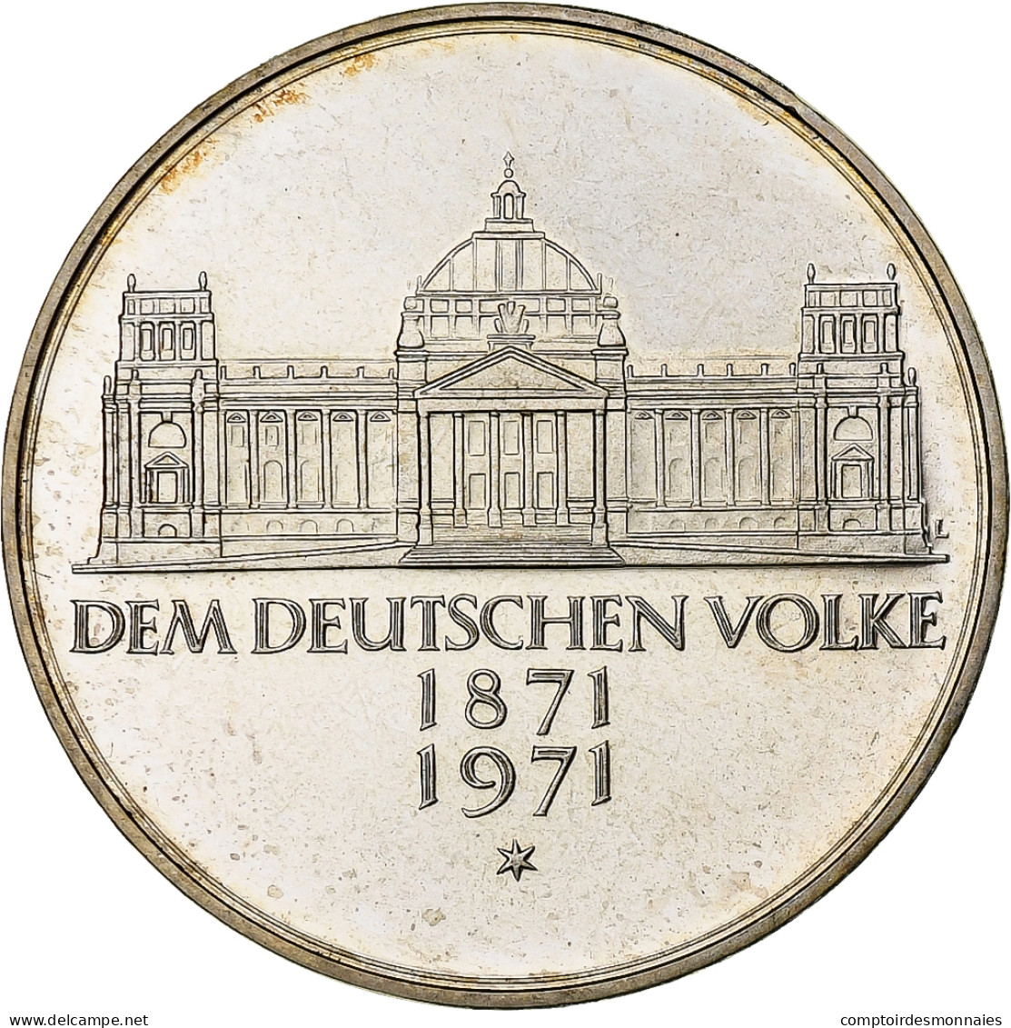 République Fédérale Allemande, 5 Mark, 1971, Karlsruhe, Argent, SUP+ - 5 Marcos
