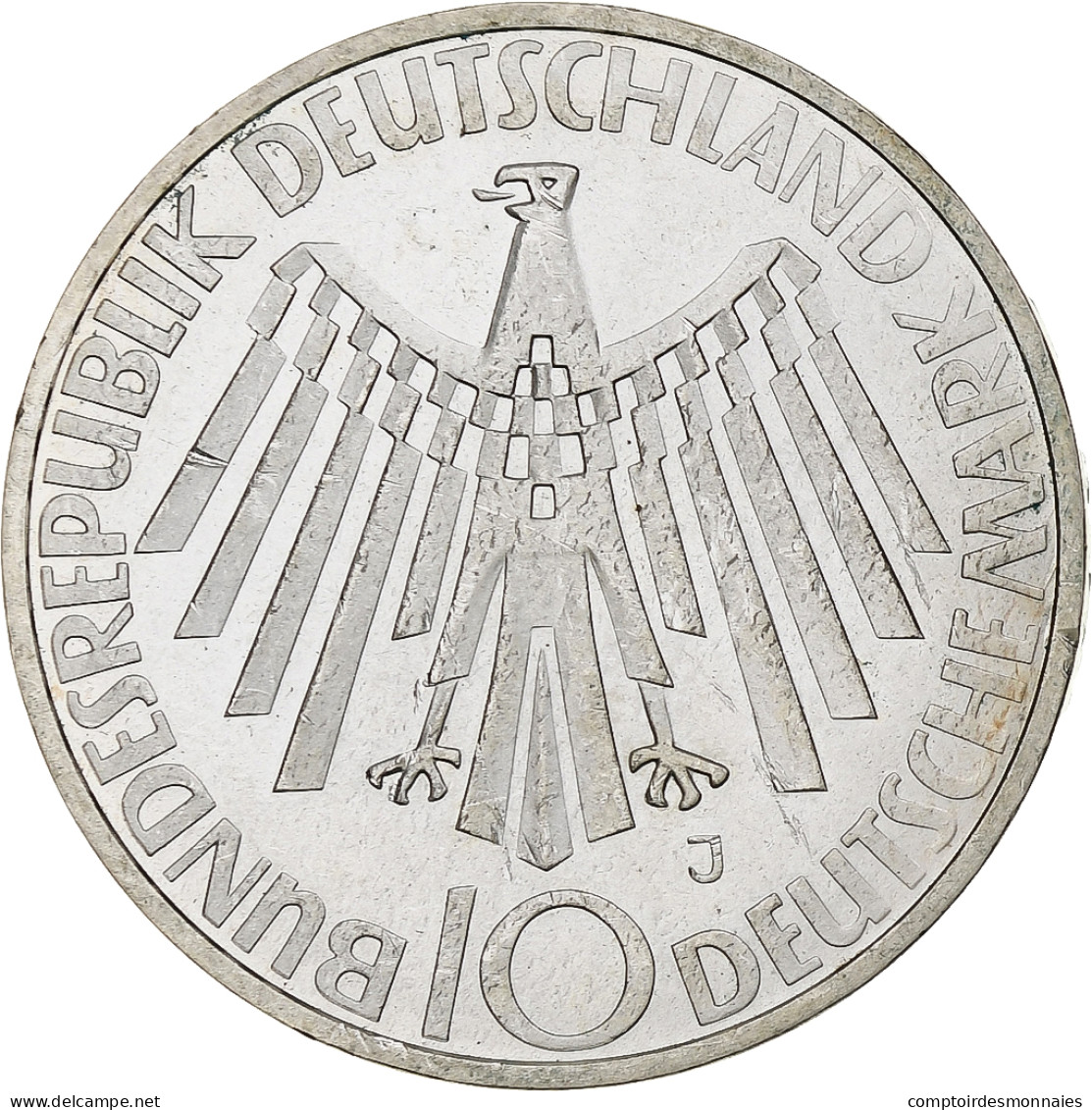 Monnaie, République Fédérale Allemande, 10 Mark, 1972, Hambourg, Proof, SUP - Andere & Zonder Classificatie