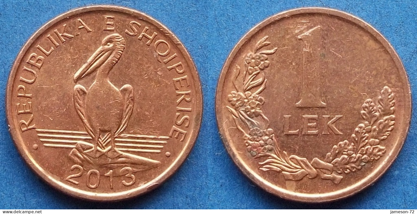 ALBANIA - 1 Lek 2013 "Dalmatian Pelican" KM# 75a Republic (1992) - Edelweiss Coins - Albanië