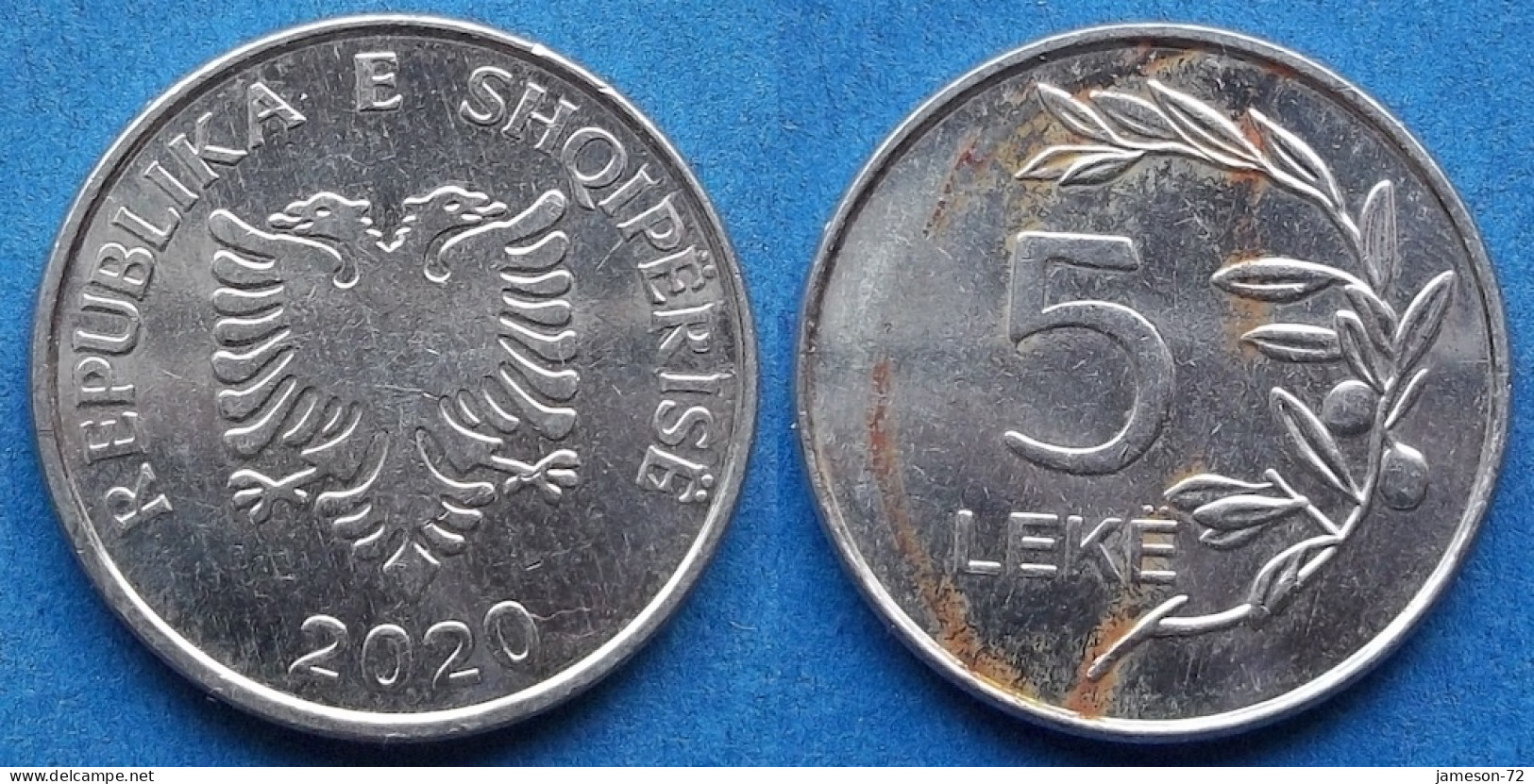 ALBANIA - 5 Leke 2020 "Olive Branch" KM# 76 Republic (1992) - Edelweiss Coins - Albanie