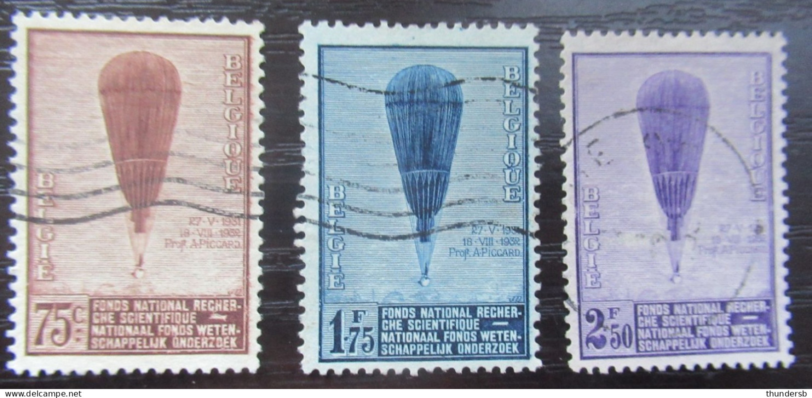 353/55 'Ballon Piccard' - Gestempeld - Côte: 18 Euro - Usados