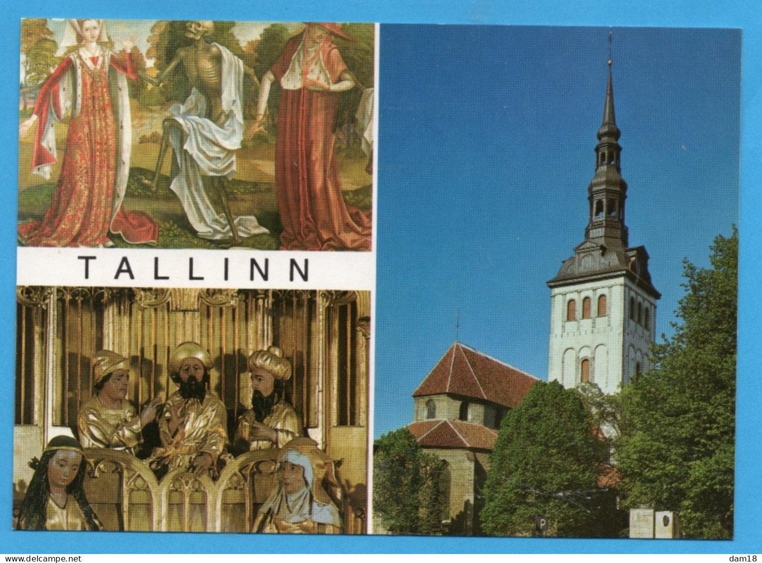 ESTONIE POSTCARD TALLINN DE 1992 ST NICHOLAS CHURCH - Estonie