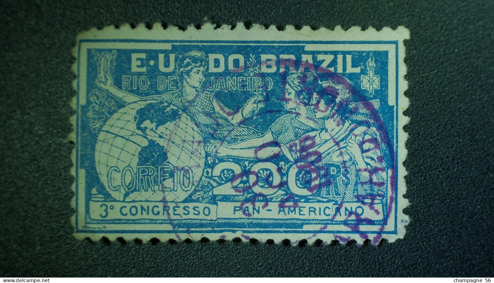 1906 N° 127 3 E CONGRES PANAMERICAIN 30.AGO 1906  OBLIT DOS CHARNIERE - Gebruikt