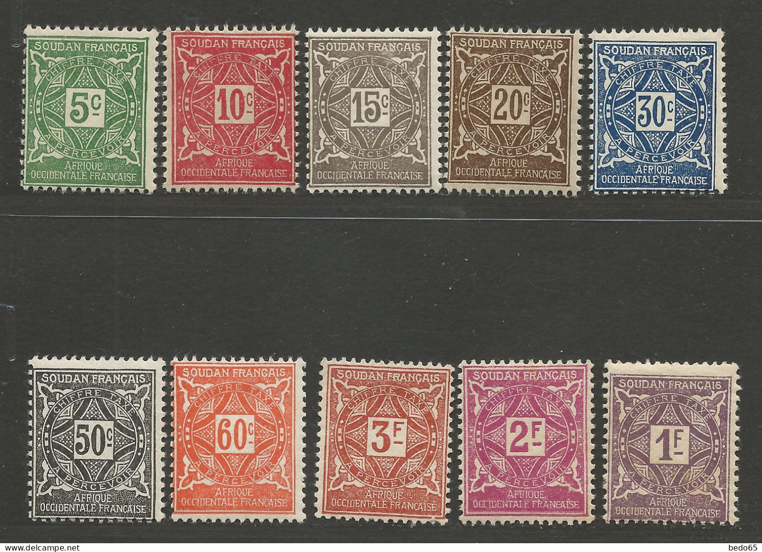 SOUDAN TAXE  N° 11 à 20 NEUF**  SANS CHARNIERE / Hingeless / MNH - Other & Unclassified