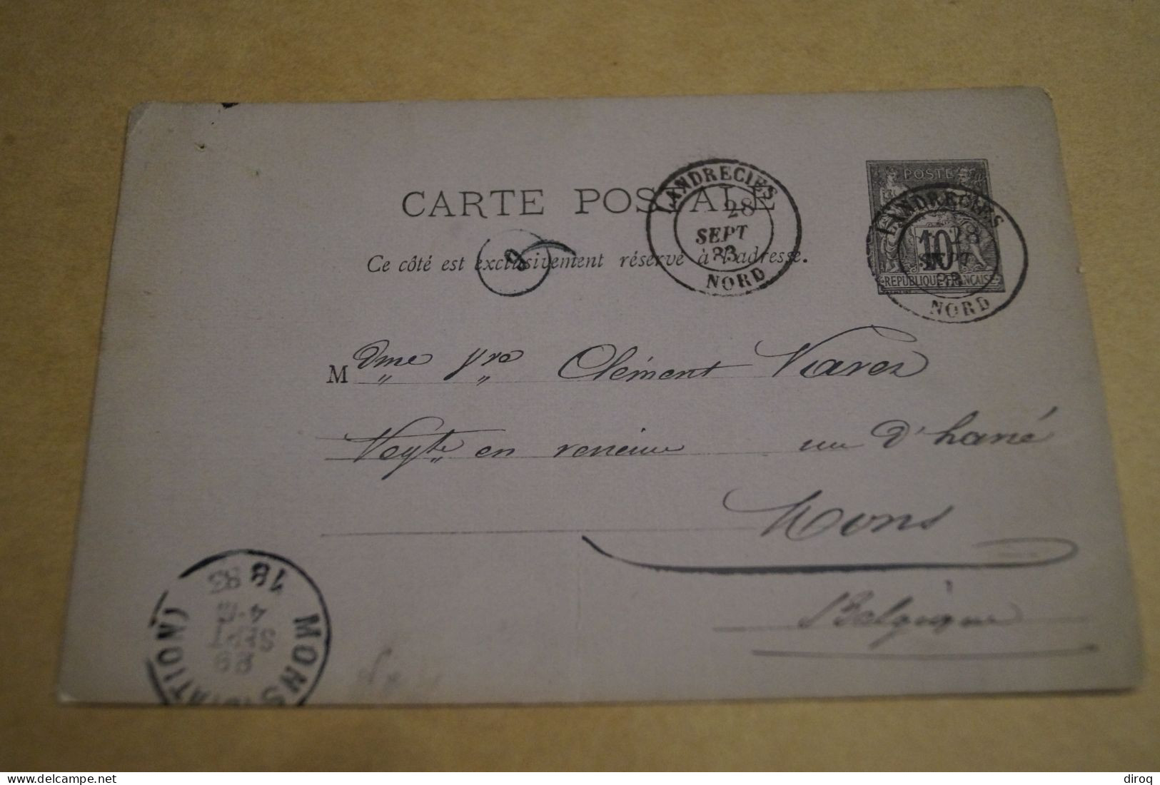 Bel Envoi De 1883,Oblitération Landrecies,poste N° 9 - 1876-1898 Sage (Type II)