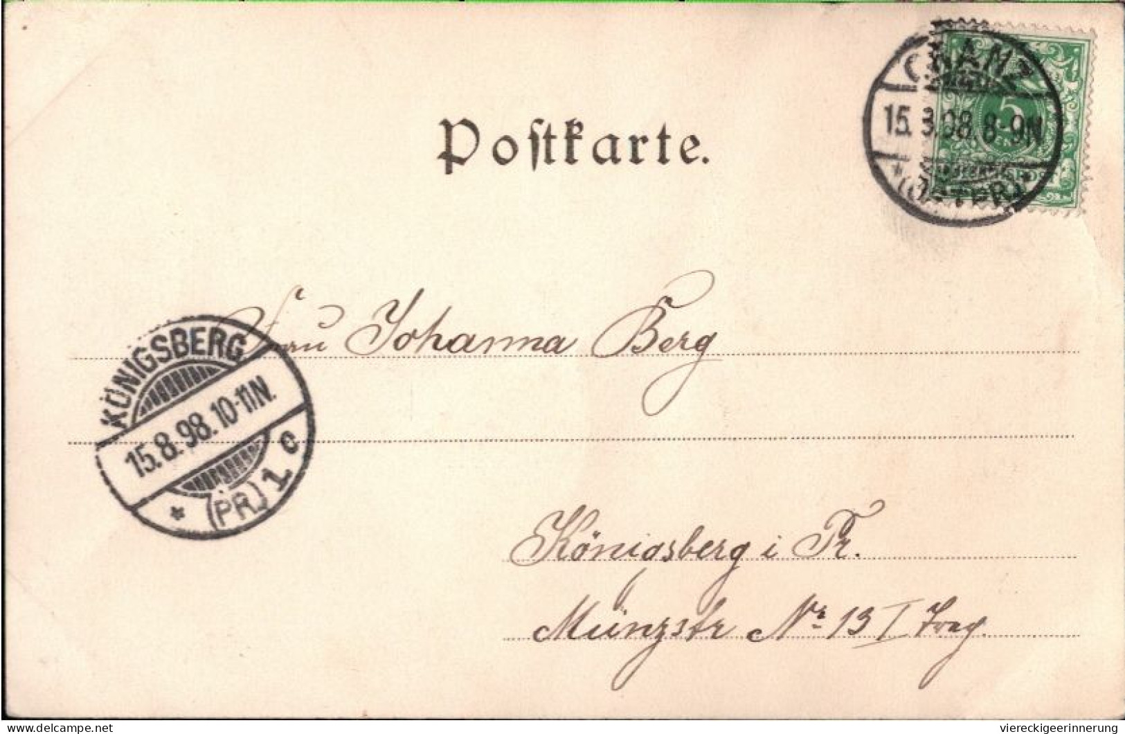 ! Alte Ansichtskarte Cranz, Ostpreußen, Corso, 1898 - Ostpreussen