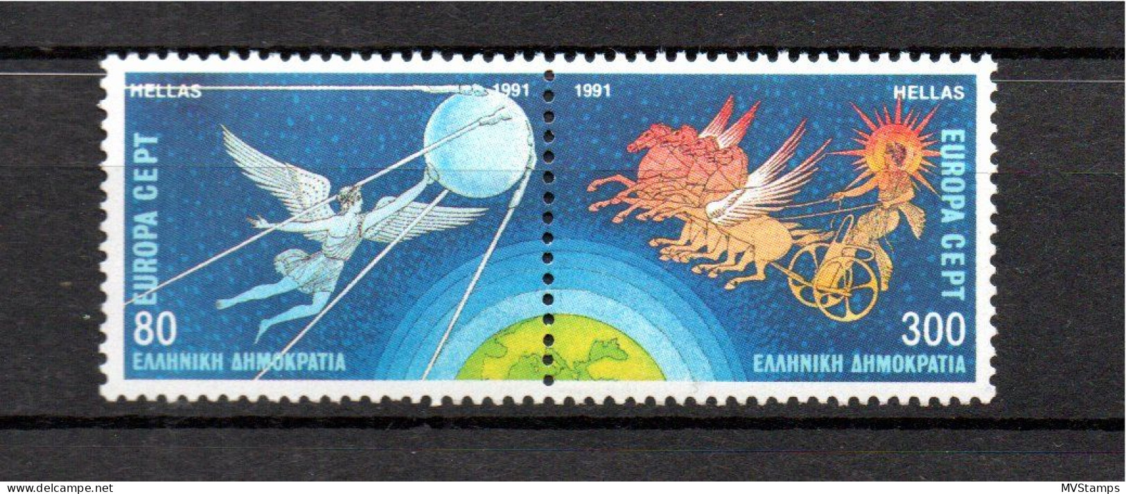 Greece 1991 Set Europe/CEPT/Space Stamps (Michel 1777/78) MNH - Neufs