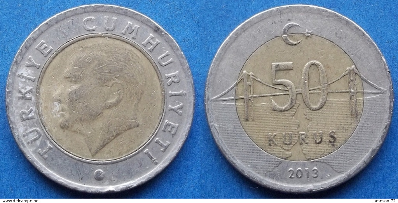 TURKEY - 50 Kurus 2013 KM# 1243 Monetary Reform (2009) - Edelweiss Coins - Turquie