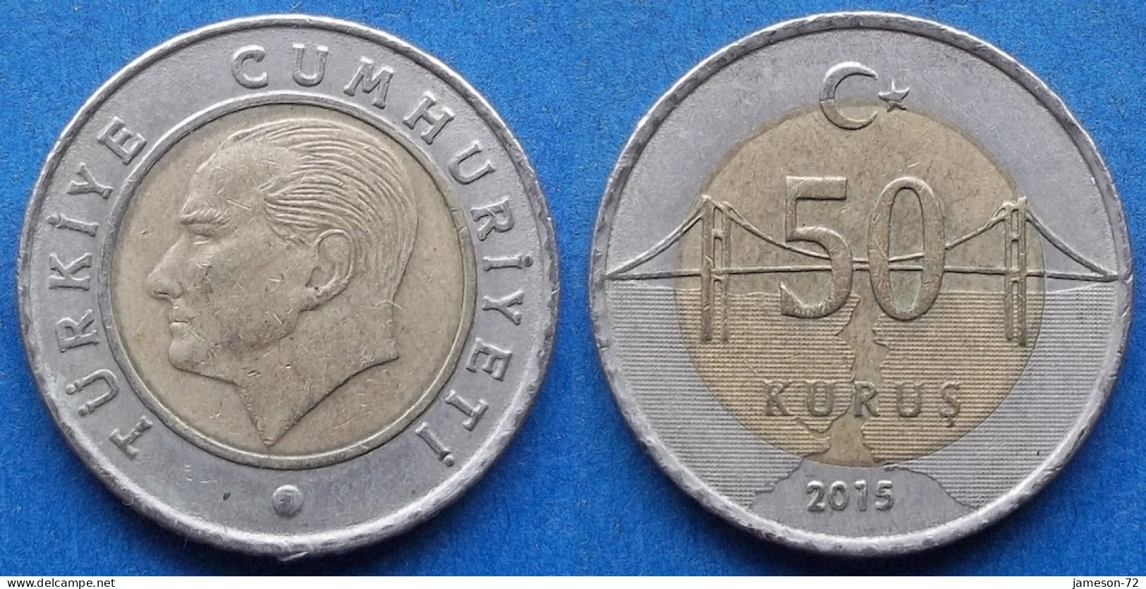 TURKEY - 50 Kurus 2015 KM# 1243 Monetary Reform (2009) - Edelweiss Coins - Turquie