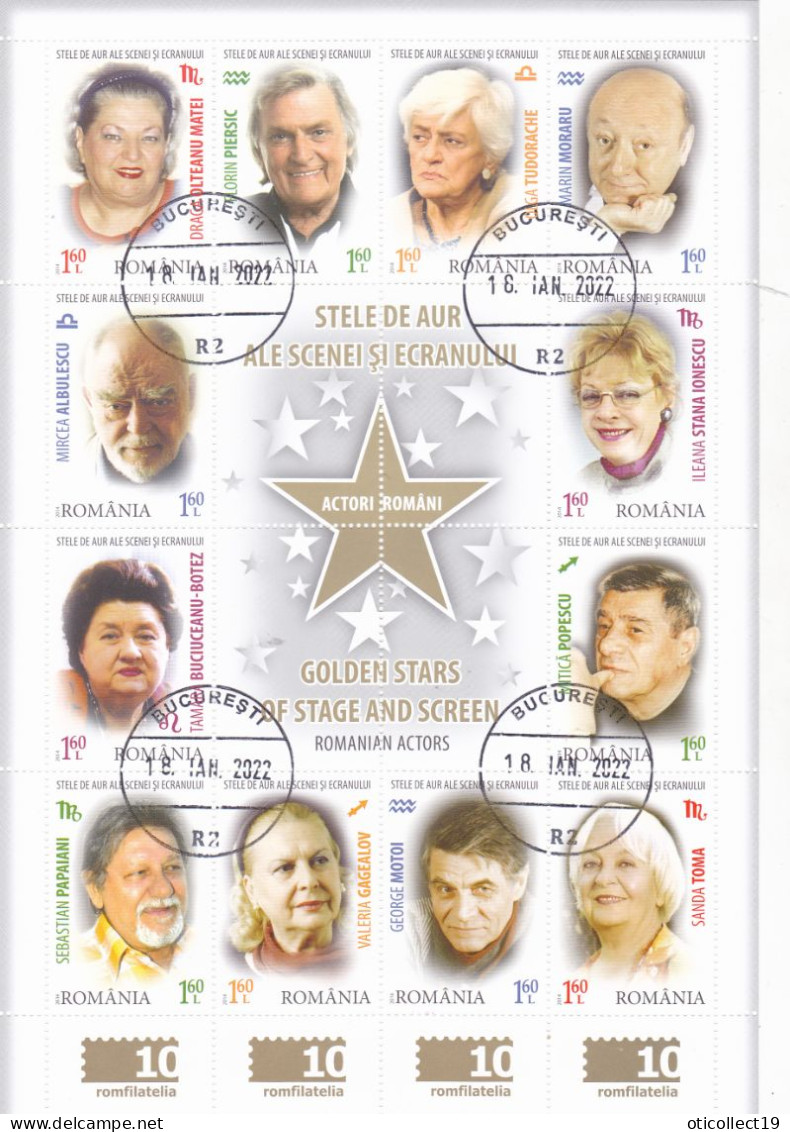 ACTEUR ACTOR 2014 BLOCK USED, ROMANIA - Used Stamps