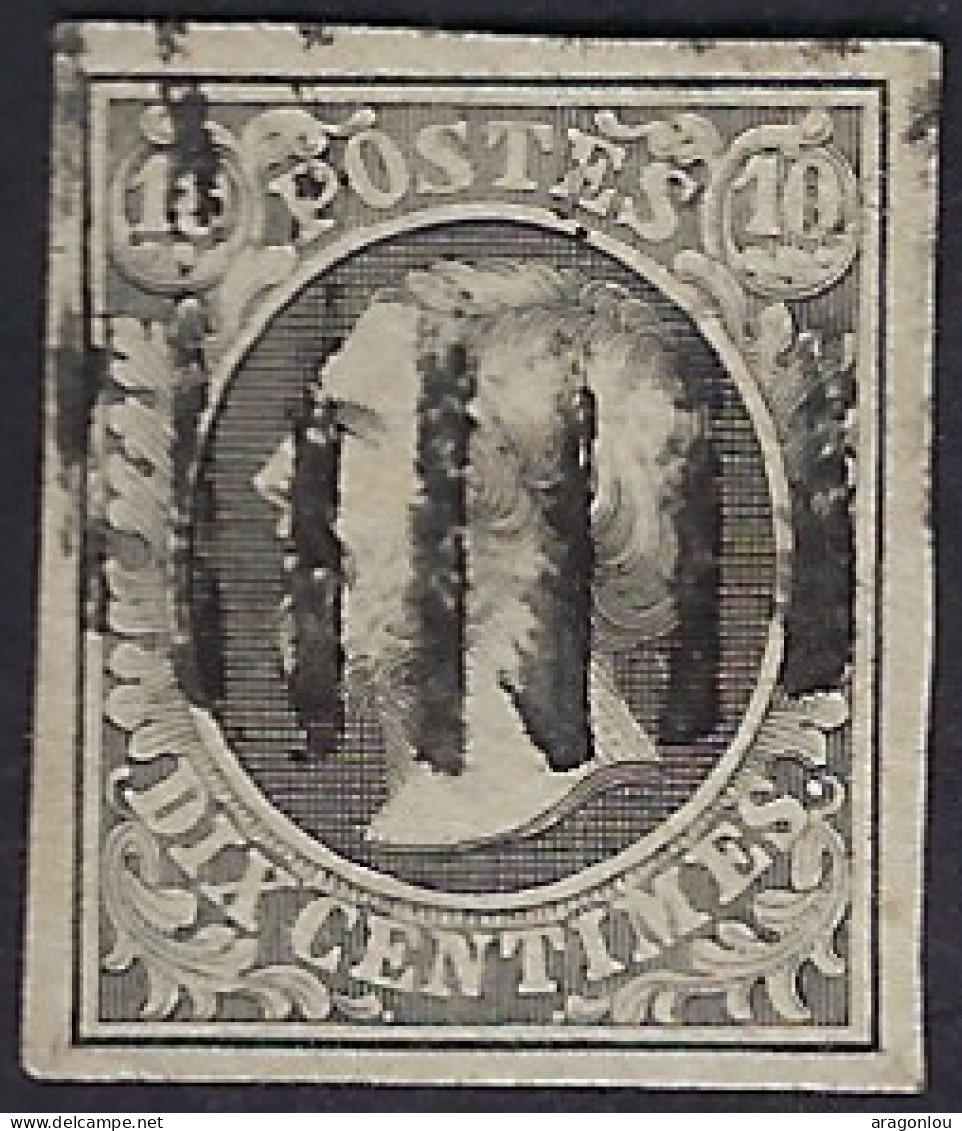 Luxembourg - Luxemburg - Timbre  1852   Guillaume III   Cachet Barres   Michel 1 - 1852 Wilhelm III.