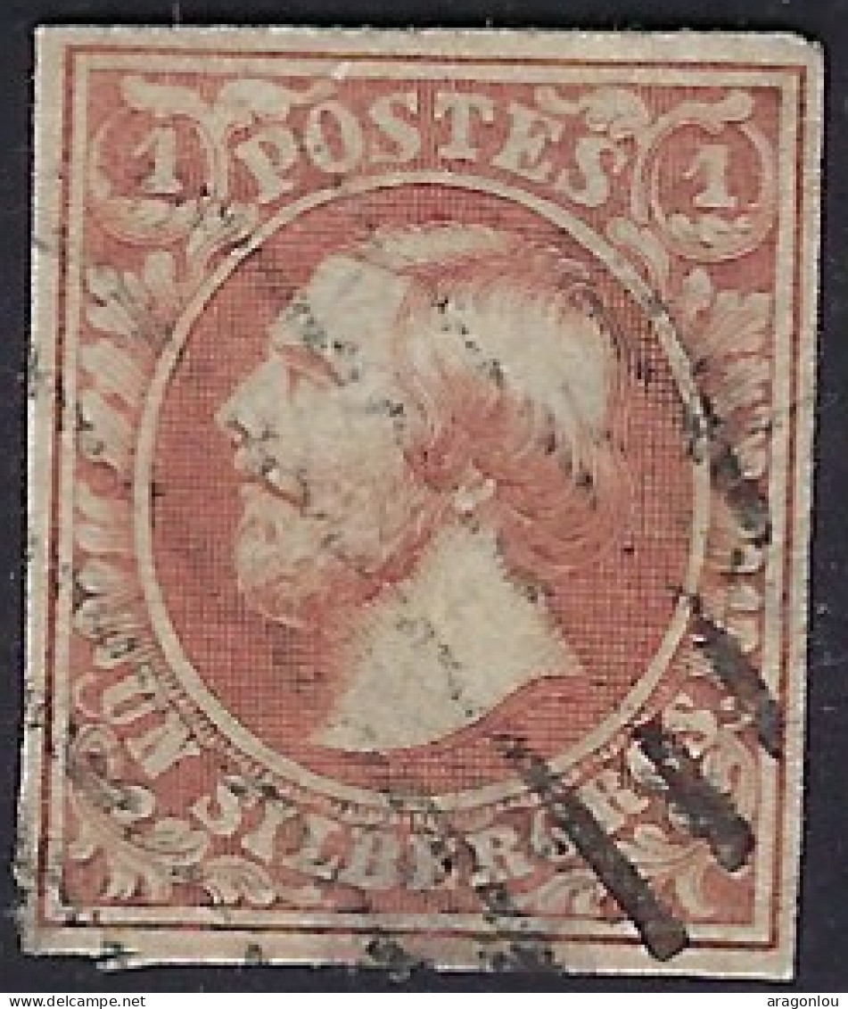 Luxembourg - Luxemburg - Timbre  1852   Guillaume III   Cachet Barres   Michel 2 - 1852 Wilhelm III.