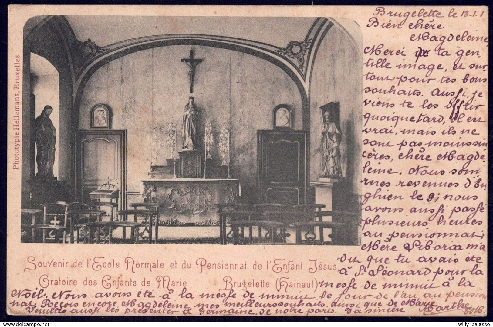 +++ CPA - BRUGELETTE - Souvenir Ecole Et Pensionnat - 1901   // - Brugelette