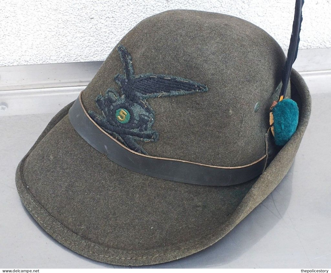 Cappello Alpini E.I. 5° Rgt Artiglieria Da Montagna  Anni '60 Originale Completo - Cascos