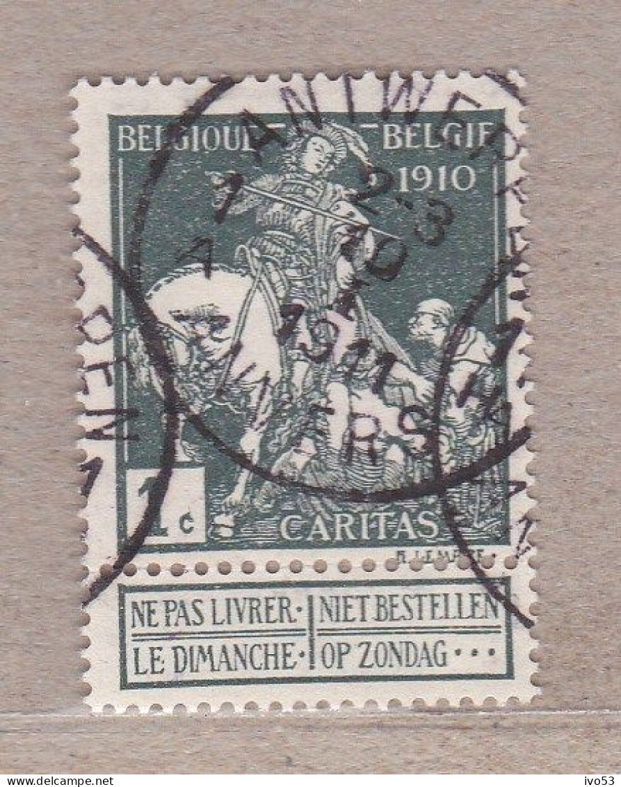 1910 Nr 88 Gestempeld (zonder Gom).Caritas.Type Lemaire. - 1910-1911 Caritas