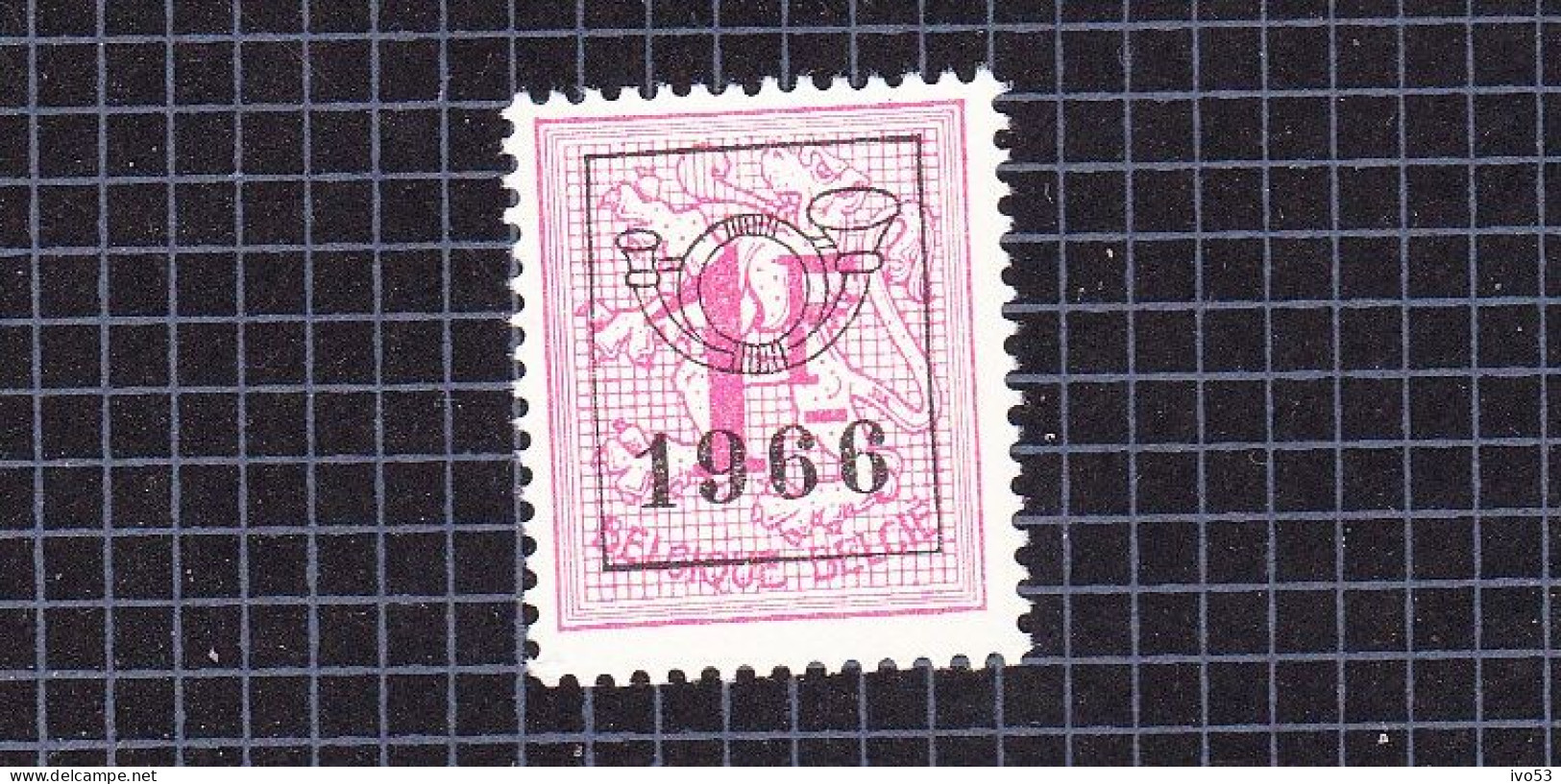 1966 Nr PRE777** Zonder Scharnier.Heraldieke Leeuw:60c.Opdruk 1966. - Typografisch 1951-80 (Cijfer Op Leeuw)