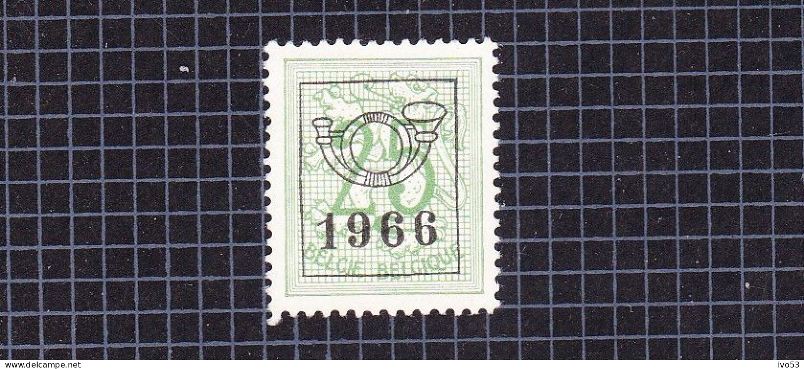 1966 Nr PRE774(*) Zonder Gom.Heraldieke Leeuw:25c.Opdruk 1966. - Typografisch 1951-80 (Cijfer Op Leeuw)