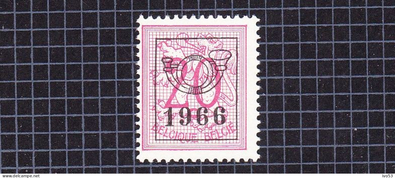 1966 Nr PRE773** Zonder Scharnier.Heraldieke Leeuw:20c.Opdruk 1966. - Typografisch 1951-80 (Cijfer Op Leeuw)