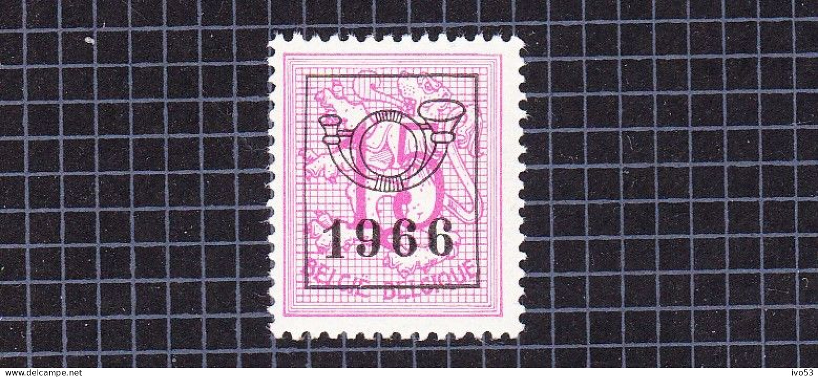 1966 Nr PRE772** Zonder Scharnier.Heraldieke Leeuw:15c.Opdruk 1966. - Typografisch 1951-80 (Cijfer Op Leeuw)