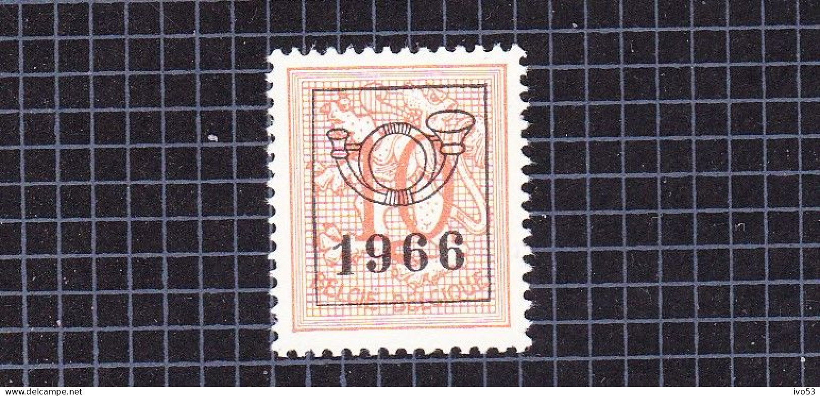 1966 Nr PRE771** Zonder Scharnier.Heraldieke Leeuw:10c.Opdruk 1966. - Typografisch 1951-80 (Cijfer Op Leeuw)