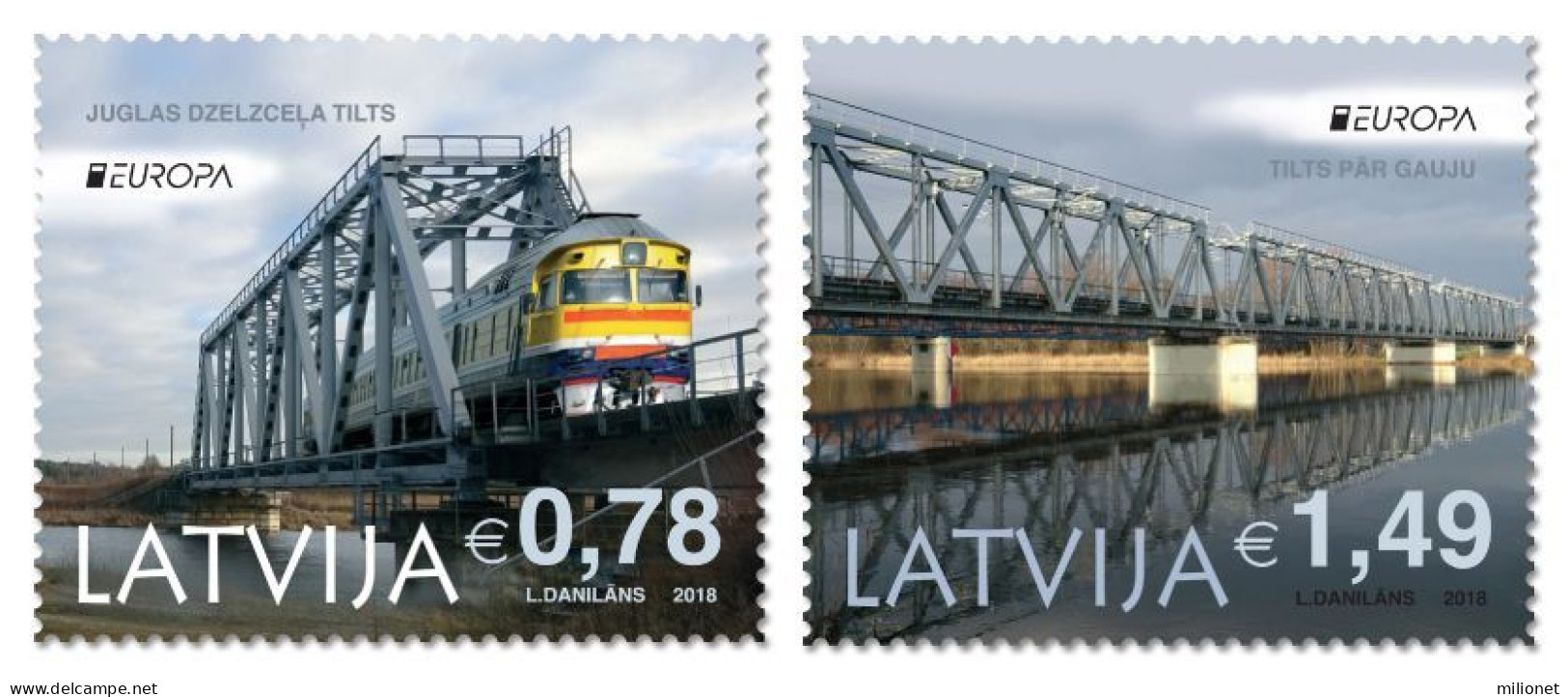 SALE!!! LATVIA LETONIA LETTONIE LETTLAND 2018 EUROPA CEPT Bridges 2 Stamps Set MNH ** - 2018