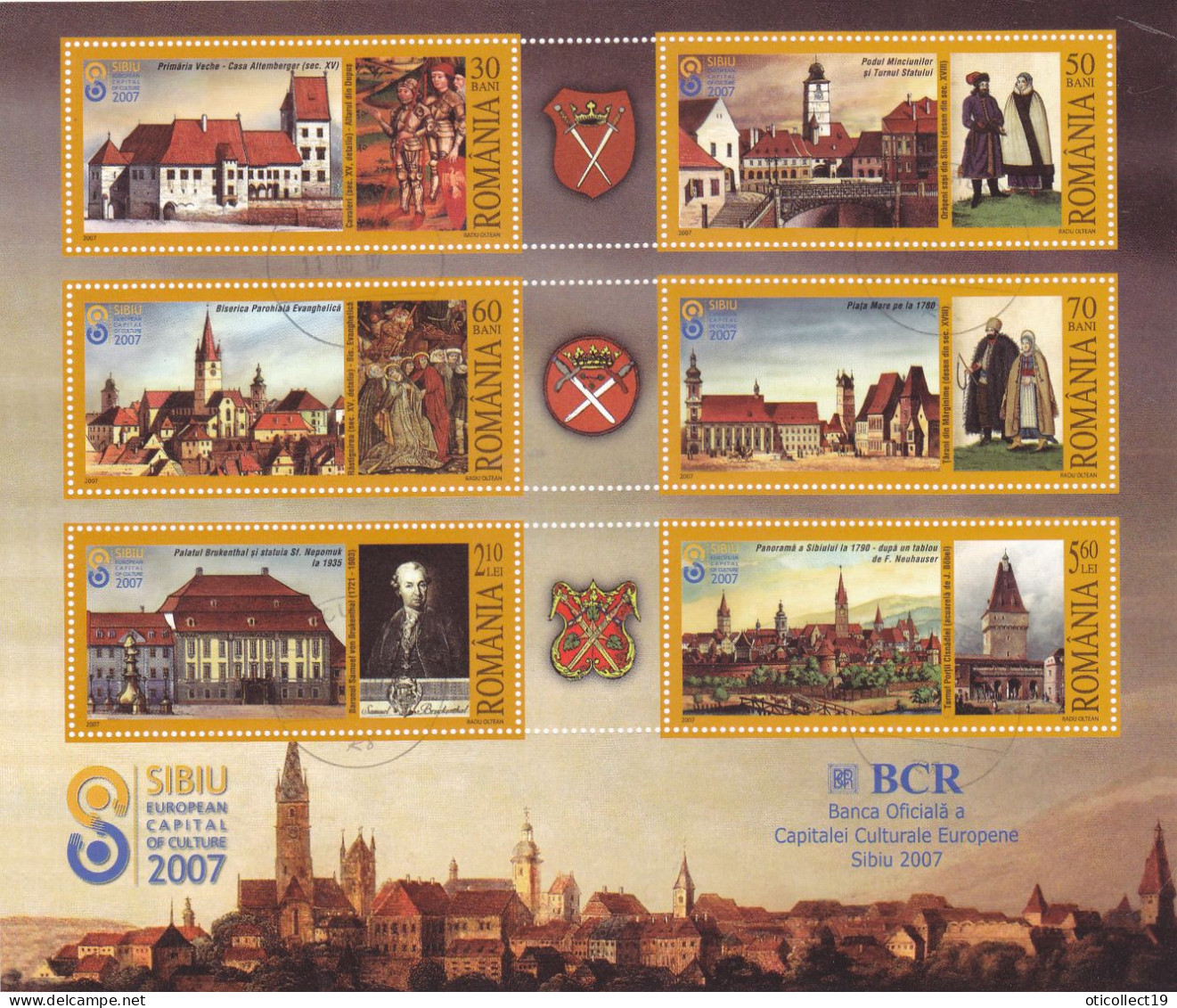 EUROPEAN CAPITAL SIBIU  2007,BLOCK USED,ROMANIA - Used Stamps