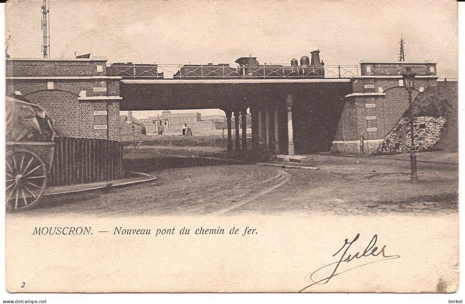 MOUSCRON NOUVEAU PONT DE CHEMIN DE  FER  941  D1 Train Locomotive 941 D1 - Mouscron - Moeskroen