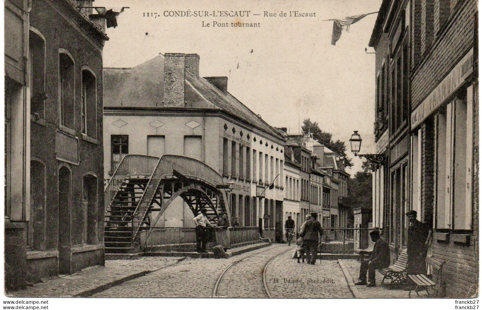 59 - Condé Sur L'Escaut - Rue De L'Escaut - Le Pont Tournant - Conde Sur Escaut