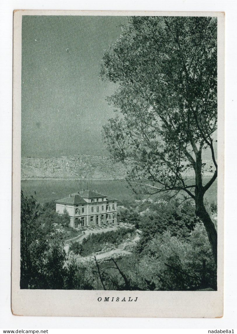 1960. YUGOSLAVIA,CROATIA,OMISALJ,HOTEL,POSTCARD,USED - Jugoslawien