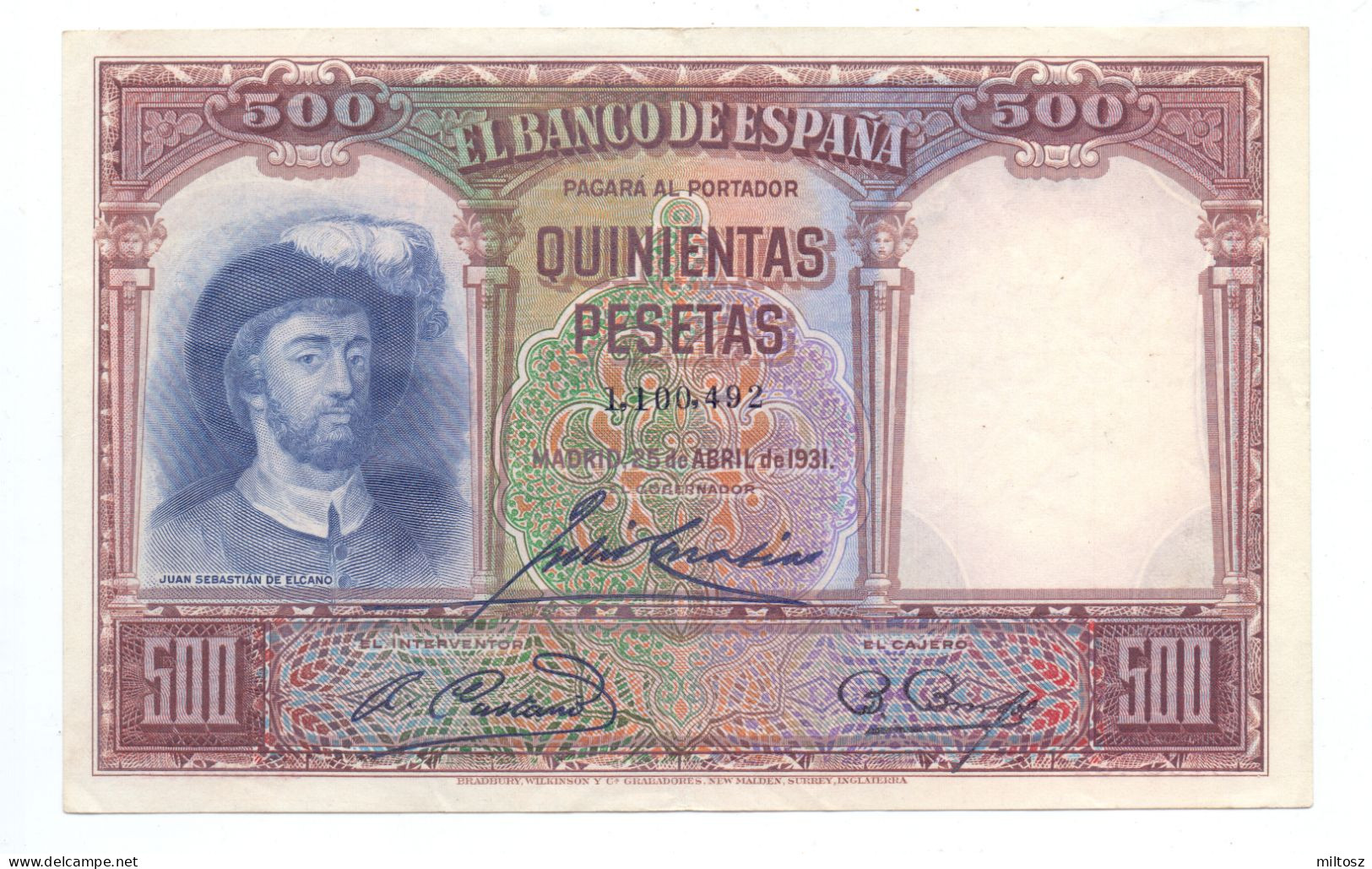 Spain 500 Pesetas 1931 - 500 Peseten