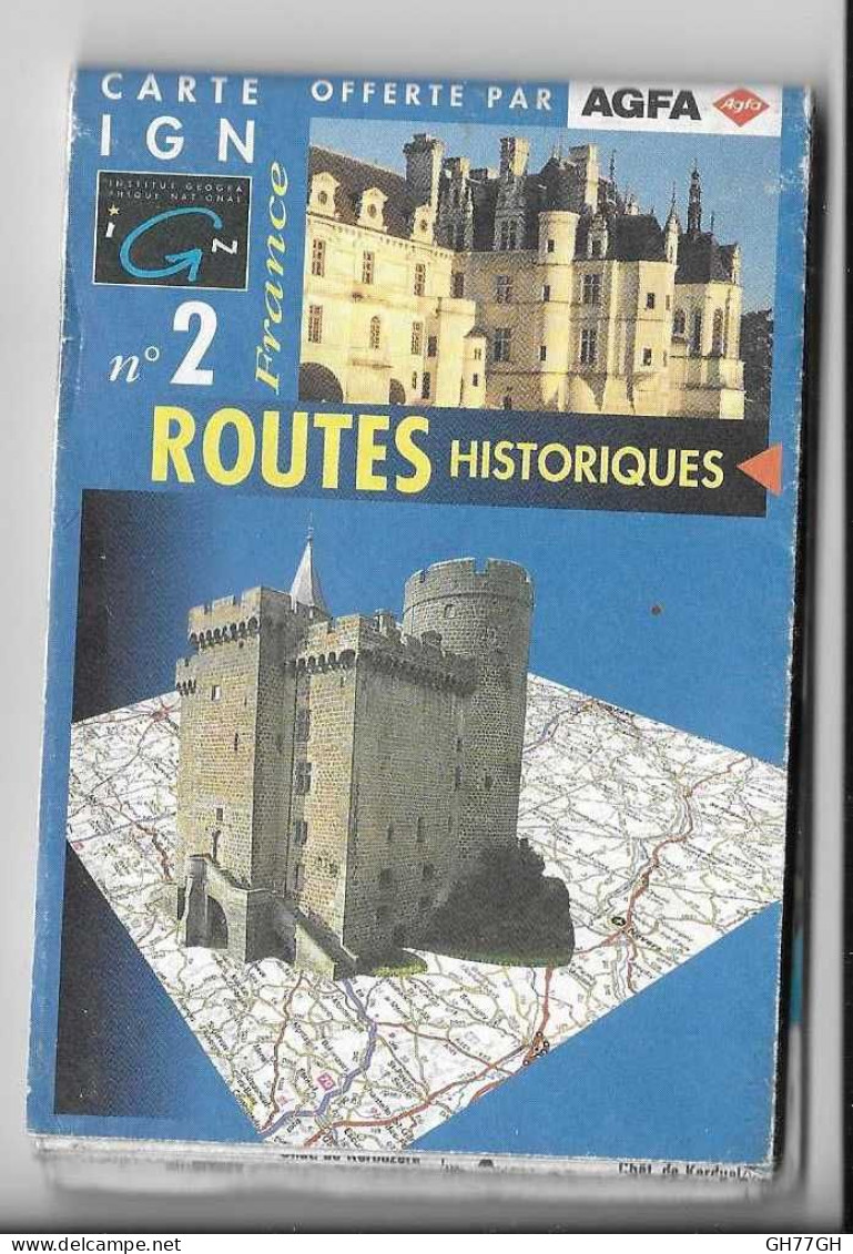Mini-carte IGN "France -routes Historiques" - Cartes Routières