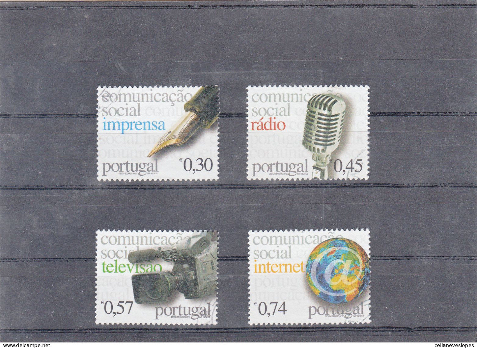 Portugal, (84), Comunicação Social, 2005, Mundifil Nº 3322 A 3325 Used - Gebraucht