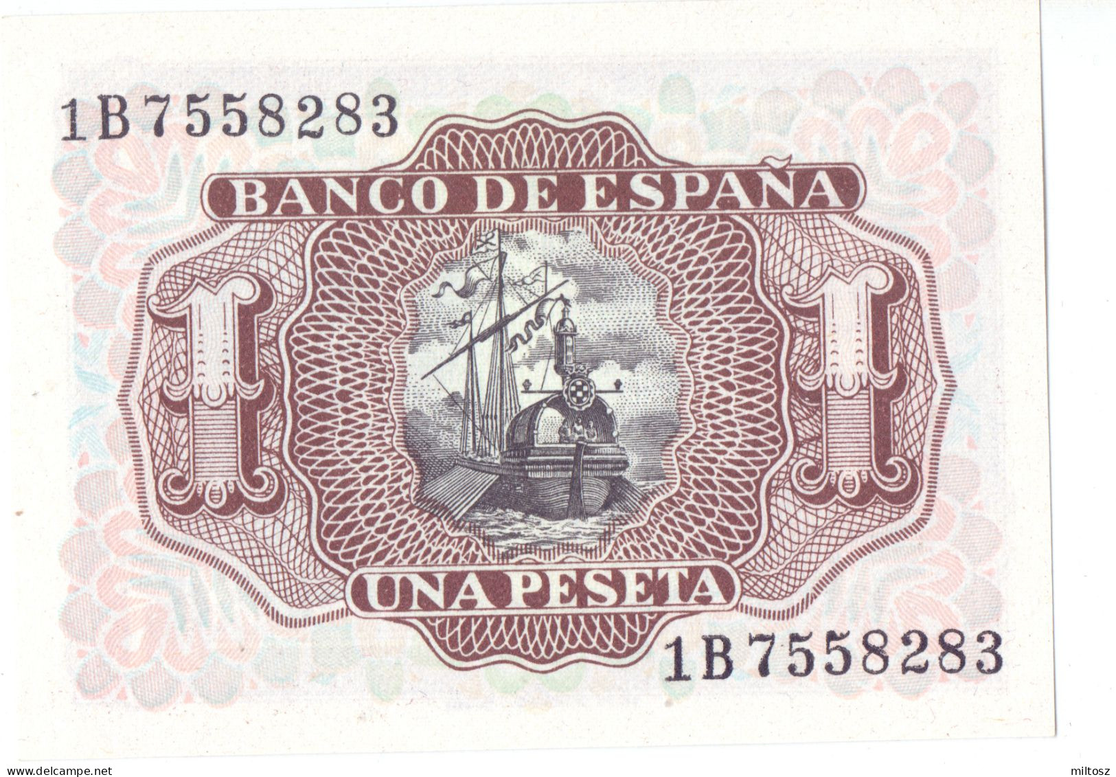 Spain 1 Peseta 1953 - 1-2 Peseten