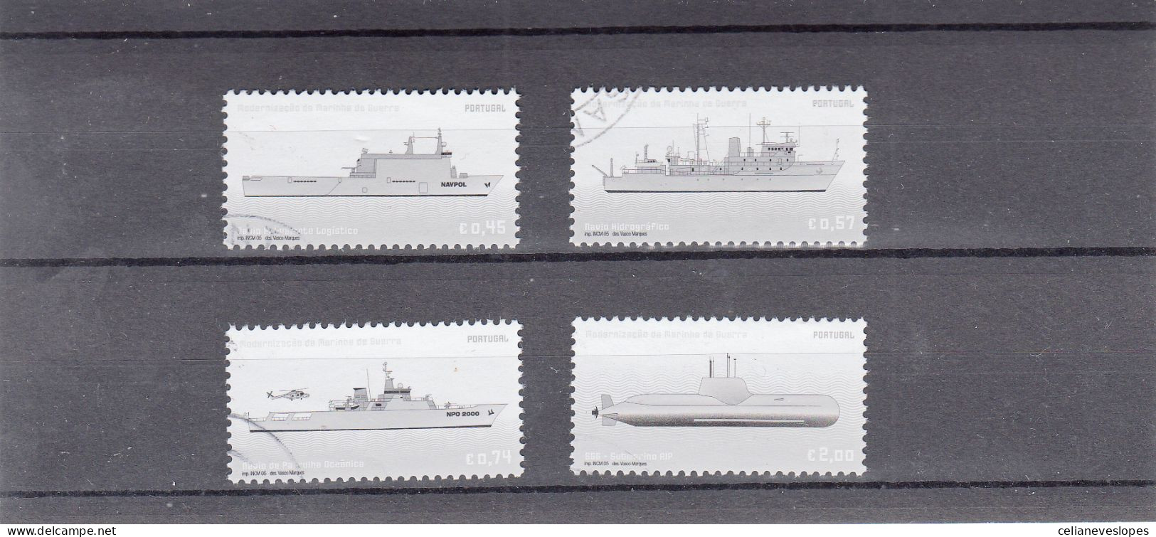 Portugal, (87), Modernização Da Marinha De Guerra, 2005, Mundifil Nº 3334 A 3337 Used - Oblitérés