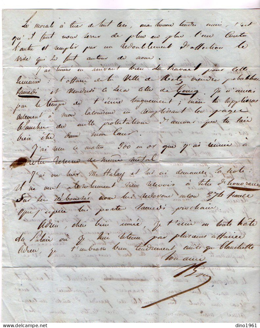 TB 4568 - PARIS X CROISY Près PACY SUR EURE 1844 - LAS - Lettre De M. BONJEAN,Avocat,Fusillé Pendant La Commune De Paris - Historische Personen