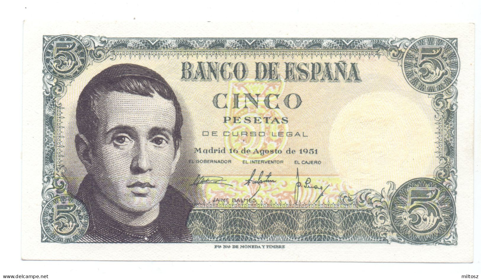 Spain 5 Pesetas 1951 - 5 Peseten