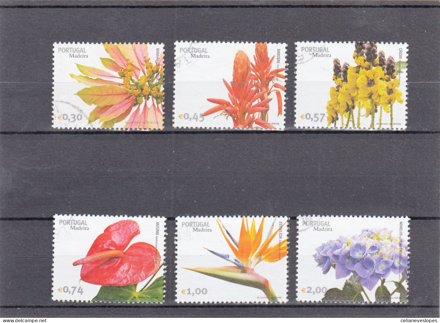 Portugal, (88), Flores Da Madeira, 2005, Mundifil Nº 3346 A 3350 Used - Oblitérés