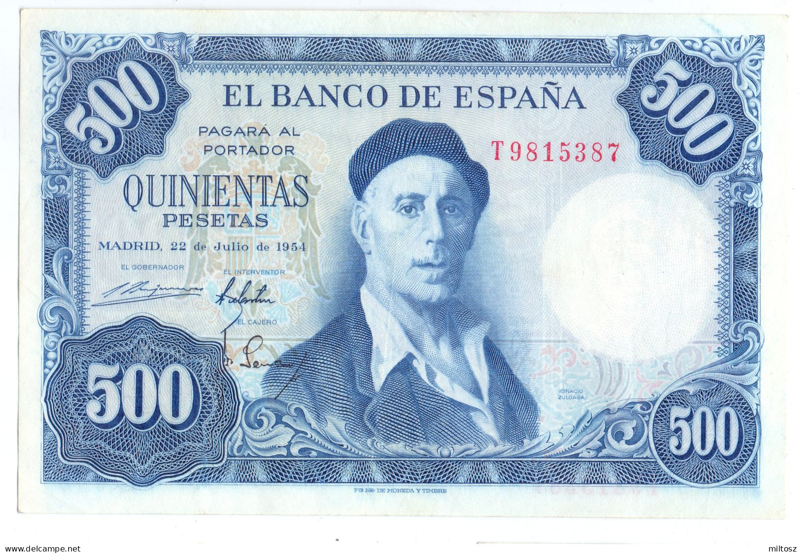 Spain 500 Pesetas 1954 - 500 Pesetas