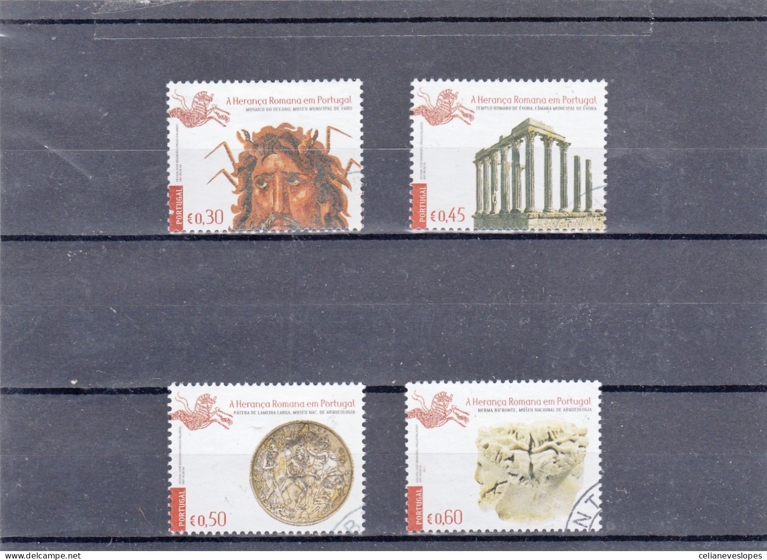 Portugal, (95), A Herança Romana Em Portugal, 2006, Mundifil Nº 3416 A 3419 Used - Usado