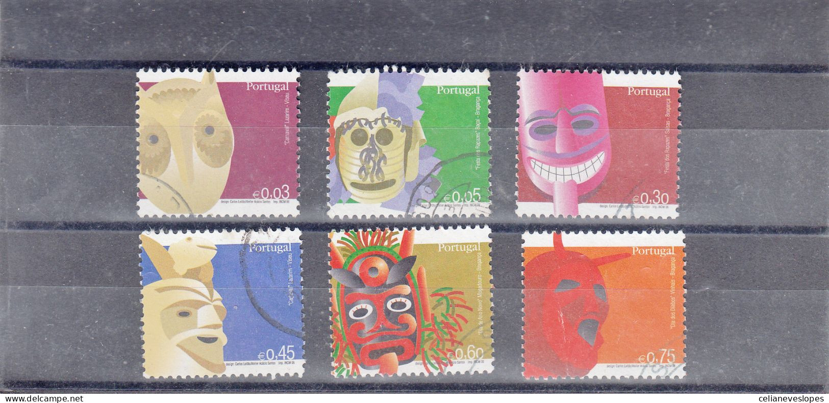 Portugal, (96), Máscaras De Portugal, 2006, Mundifil Nº 3421 A 3426 Used - Gebraucht