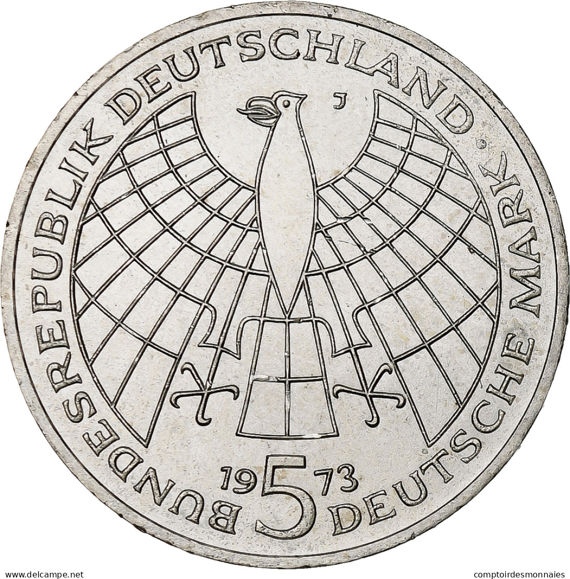 Monnaie, République Fédérale Allemande, 5 Mark, 1973, Hamburg, Germany, SUP - Commémoratives