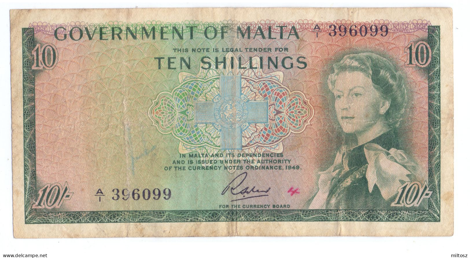 Malta 10 Shillings 1949 (1961) - Malta