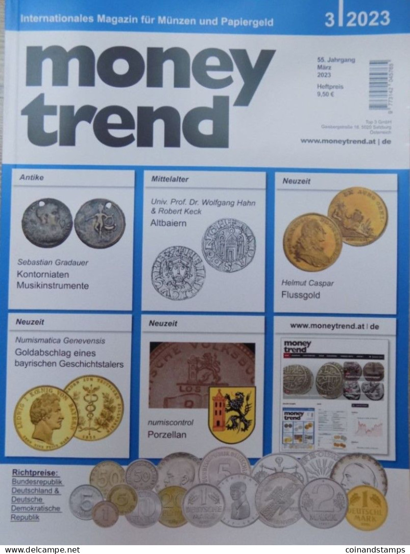 Money Trend 3/2023 Bewertungskatalog Der BRD Und DDR Münzen, 144 Seiten - Boeken & Software