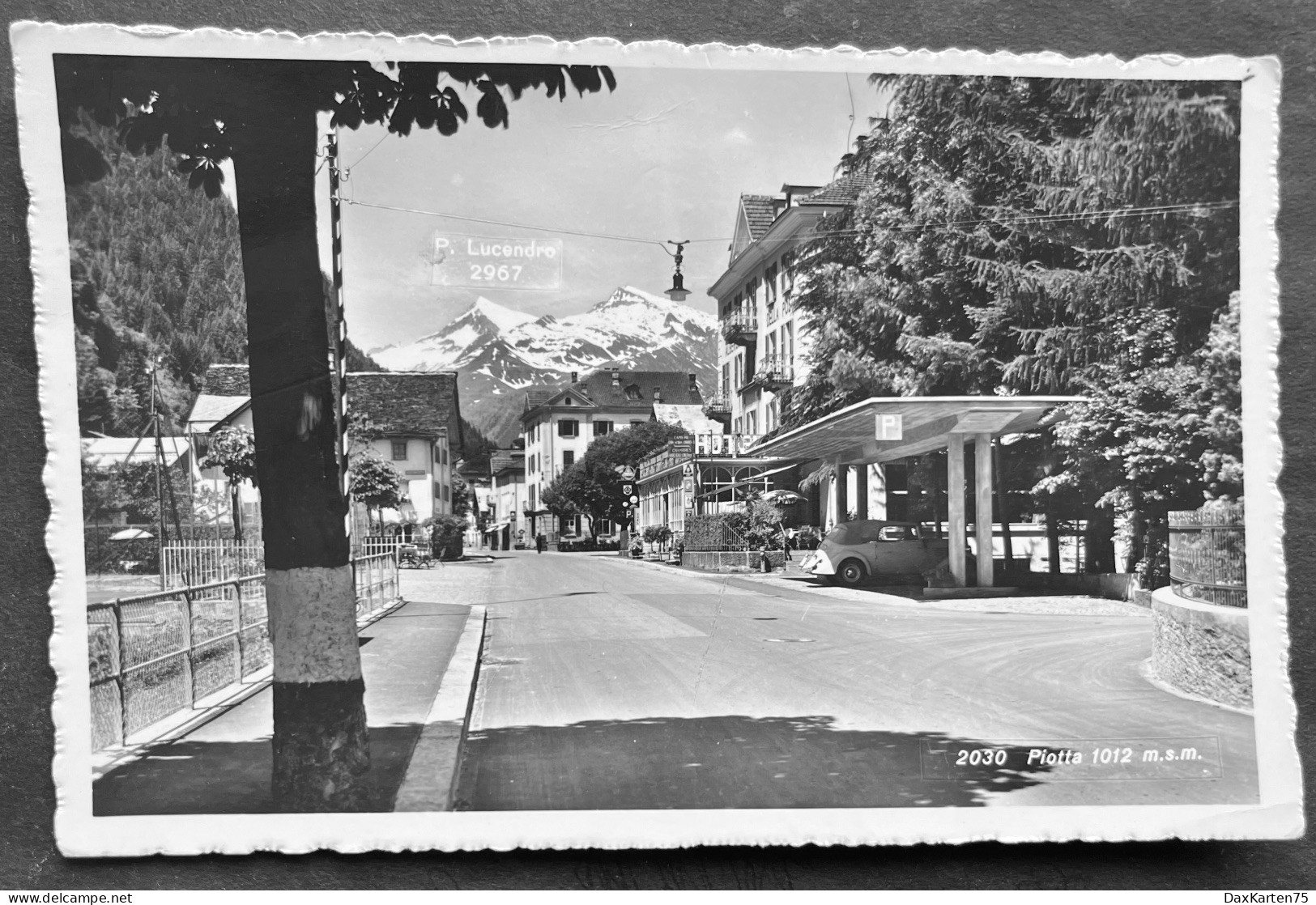 Piotta Strasse Ort/ Parking/ Oldtimer Auto - Quinto