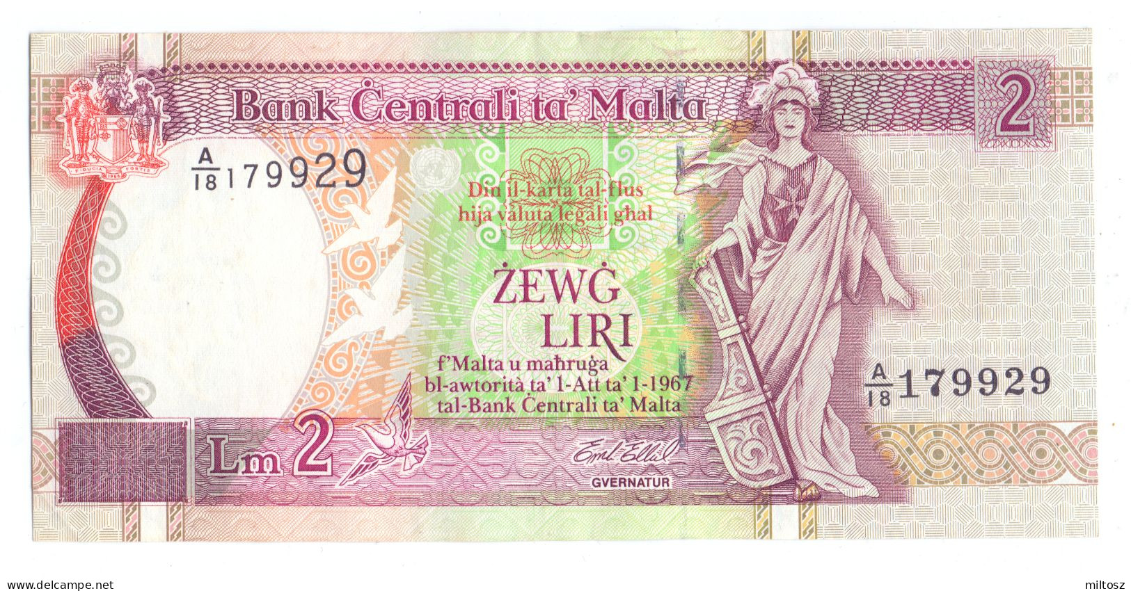 Malta 2 Liri 1967 (1994) (Emmanuel Ellul) - Malte